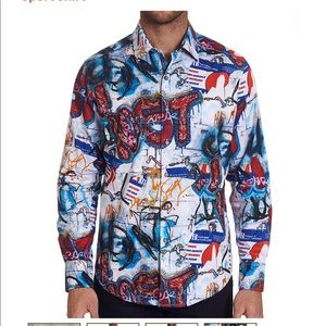 Robert Graham Pichacao Graffiti long sleeve Sz Med